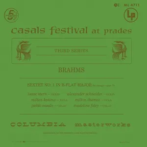 Brahms: String Sextet No. 1 in B-Flat Major, Op. 18 (EP) - Isaac Stern
