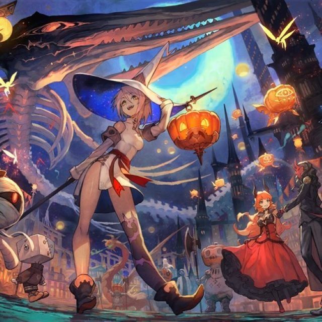 Anime girl Halloween