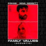 family values (acoustic) - r3hab, nina nesbitt