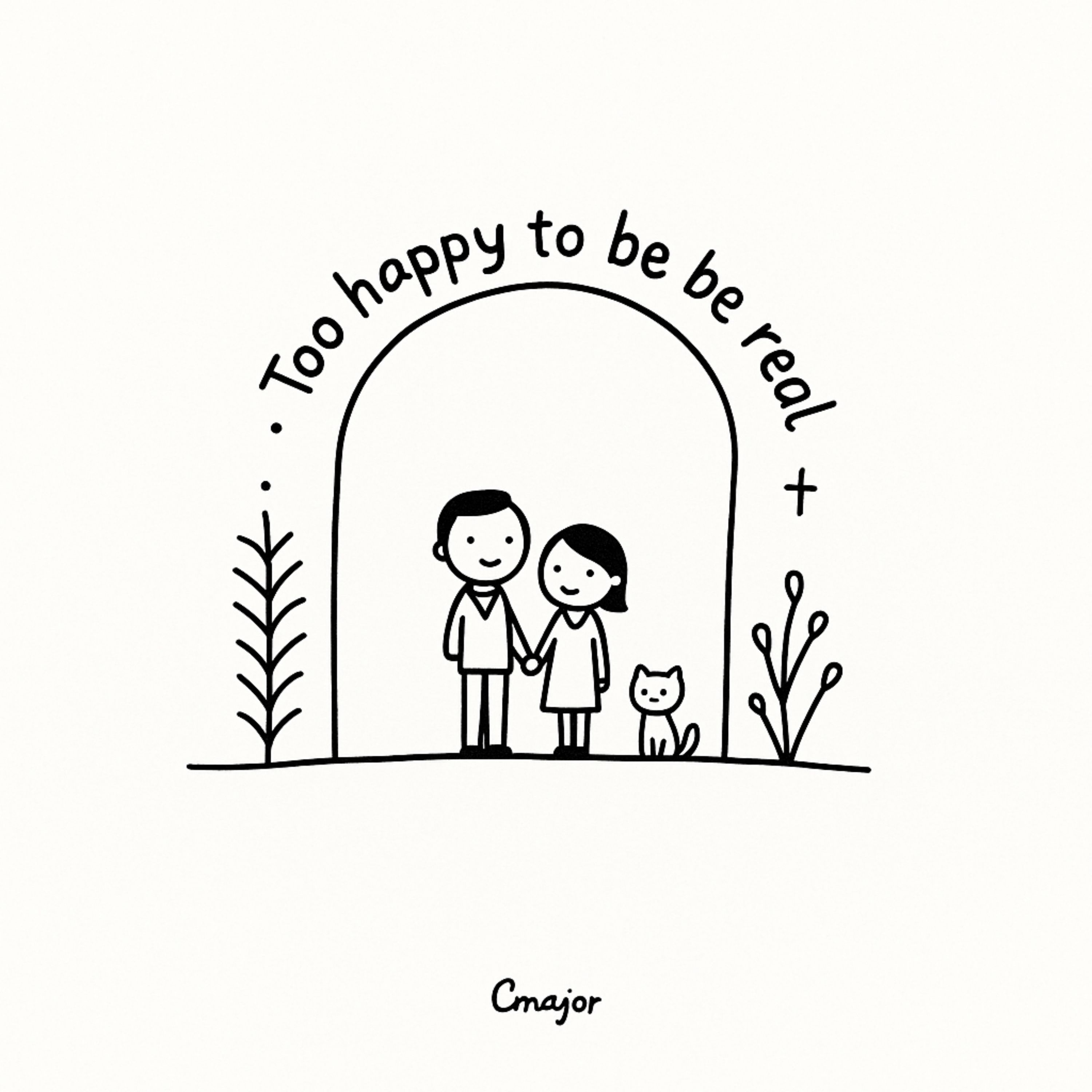 too happy to be real - c major